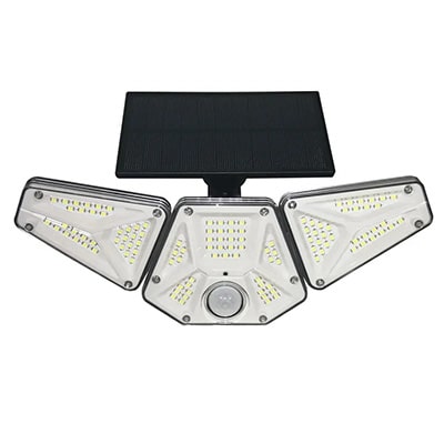 10W Solar Wall Lights with Motion Sensor, 3 Adjustable Heads Solar Security Lights