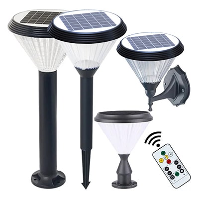 Diamond Series 5W Solar Garden Post Pillar Wall lights