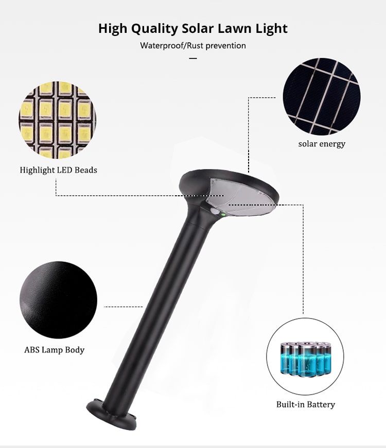 5w solar lawn light