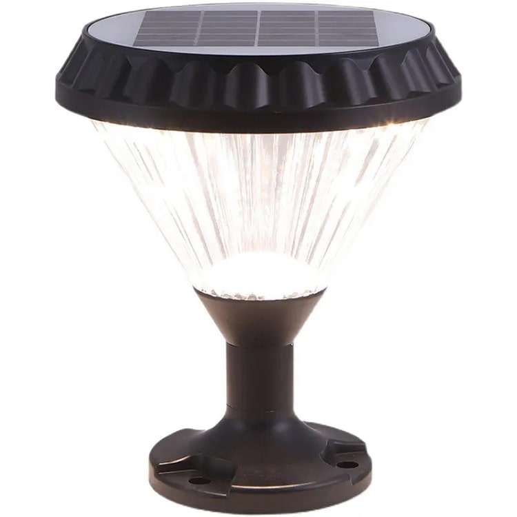 diamond solar pillar light