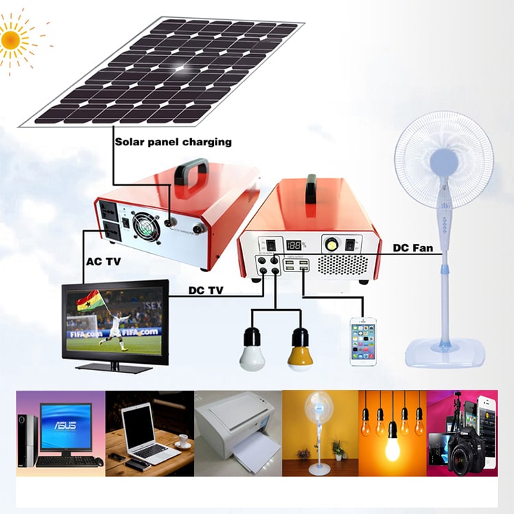 500W 1000W Solar Home Lighting System