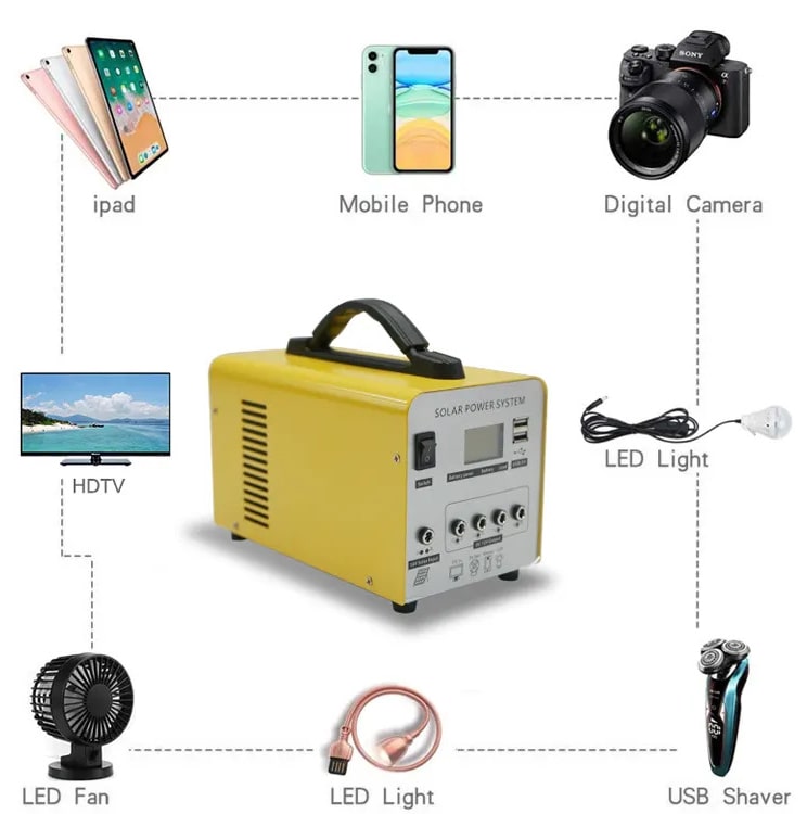 the portable solar home system is suit for many device