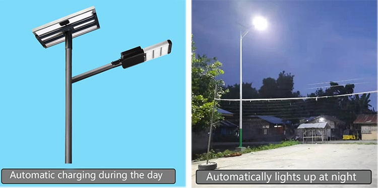 Auto charge at day and light up at night